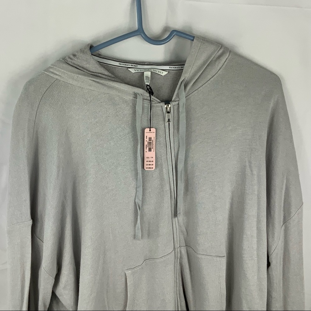 Victoria’s Secret Cotton Blend Gray  Zip Hoodie